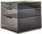 iDesign Make-up Organizer, Schmink Aufbewahrung mit 3 Schubladen aus der Signature Series by Sarah Tanno, Mini Kommode mit Schubladen aus Kunststoff für Make-up und Tools, Grau