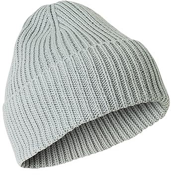 camel active Damen Strickmütze aus Reiner Baumwolle Grün Grau, Womenswear-OS