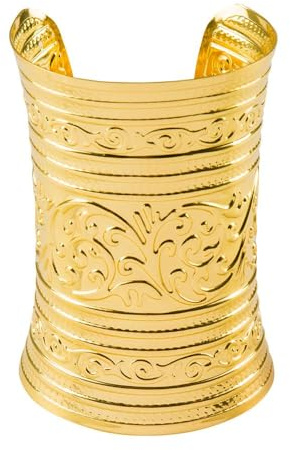 Boland 64464 - Bracelet trésor du Nil, bijou fantaisie en or pour costumes de carnaval, bracelet pour carnaval ou fête à thème (Lot de 2)