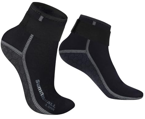 Summshall Calzari Neoprene, 3MM Calze Neoprene Calzini Neoprene per Uomo Donna per Immersioni, Nuoto, Sport Acquatici