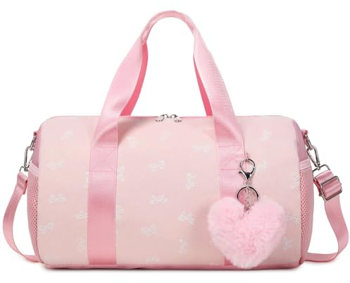 Piccole Borsoni Sportiva per Bambina Ragazze Borsa da Ginnastica Glitterata Borse da Palestra per Balletto Latina, Moderna,Borsa da Danza con Tasca Impermeabile
