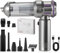 Handstaubsauger, 20000PA Handstaubsauger Akku mit Bürstenloser Motor, Elektrische Staubgebläse Druckluft mit 1-Knopf-Selbstentleerung, 3-Gang Auto Staubsauger Stark für Büro, Haus, Küche & Tierhaar
