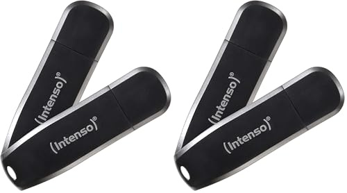 Intenso Speed Line - Memoria USB de 2X 64 GB USB 3.2 Gen 1x1, Negro (Paquete de 2)