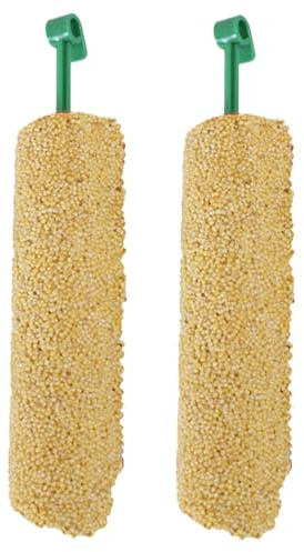 Sittittichpflege Stick - Vogel-Snack 2 Stück für Training, Kausen, Futter | Gesunde Belohnung für Sittiche, Eiche, Cockatiel, Finken, Mynas,