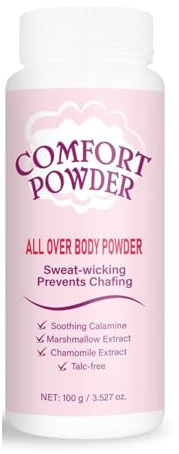 Comfort Powder Talc-Free Anti Chafe Body Powder, Body Pow/der & All Over Deodorant for Women & Men | Comfort Pow/der to Prevent Inner Thigh Chafing, Control Sweat & Odour