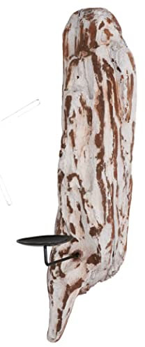 Guru-Shop Driftwood Parete Supporto di Candela, 30x10x8 cm, Candeliere