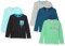 Amazon Essentials Boys' Long-Sleeve T-Shirts, Pack of 5, Monsters/Multicolour/Stripes, 4 Years