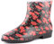 Ladeheid Kurze Gummistiefel Damen Elegant Regenstiefel Damen mit Muster LAZT201802 (Rosen 105M, 38 EU)