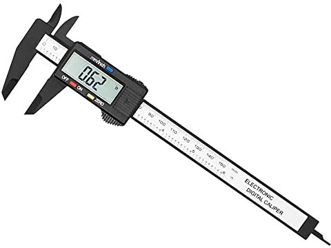 Gasea 150mm/6Inch LCD Pied à Coulisse Électronique en Plastique Vernier Caliper Numérique Pour Mesurer Dia.Intérieur, Dia.Extérieur, Profondeur et Etape Précision: ±0.1mm/0.01Inch