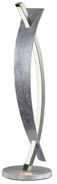 Lucande Tischlampe/Tischleuchte dimmbar, Nachttischlampe Silber, 1x 10W gesamt, Designerleuchte Wohnzimmer, Schlafzimmer