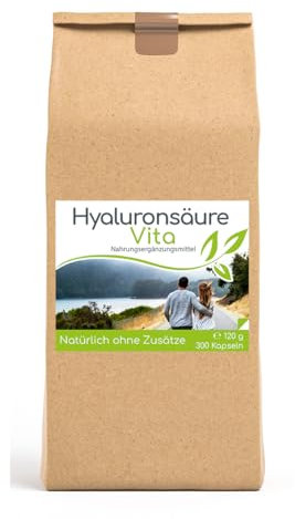 Cellavita Acido ialuronico | Acido ialuronico puro Vita Capsule | Vegano, Pur, Naturale, Pezell | (300 capsule in bustina)