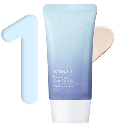 numbuzin No.1 Pure Glass Clean Tone Up 1,69 fl oz/50 ml | Hyaluronsäure, getönter Lichtschutzfaktor