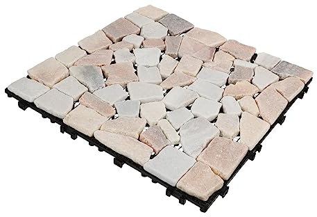 DOITOOL 1stk Steinboden Steine Hausversorgung Korrosionsbeständige Bodenfliesen Ineinandergreifende Bodenfliesen Ineinandergreifende Steinfliesen Wohnkultur Natürlich Marmor Schmücken