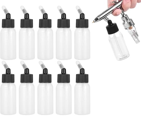 Leopacat 30 Ml Botellas de Aerógrafo,Botellas de Pintura con Aerógrafo