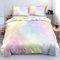 Bettwäsche Regenbogen 140x200 Mikrofaser Bettwäsche Bunt mit Reißverschluss Kinder-Bettwäsche-Set + 1 Kissenbezüge 70 x 90
