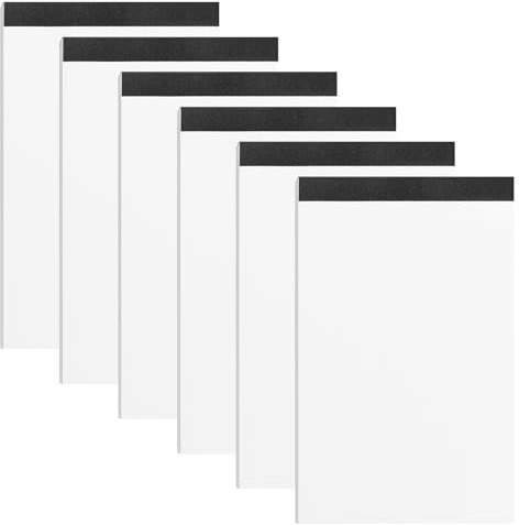 ABCDPP Lot de 6 blocs-notes vierges de 7,5 x 12,5 cm pour prendre des notes à l'école, à la maison, au bureau, mini bloc-notes de poche pour rappels et planification quotidienne
