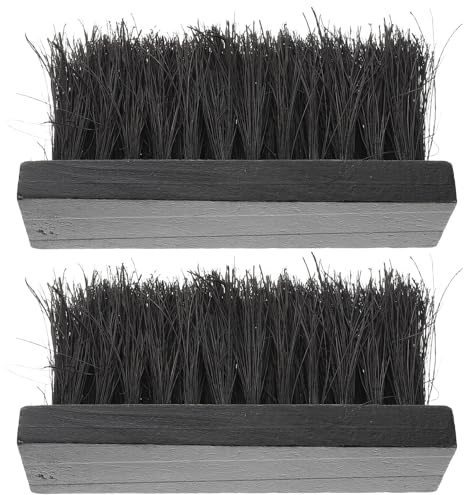 Anneome 2 pièces Brosse de Cheminée de Rechange Fibres Végétales Résistantes pour Poêle à Bois Nettoyage Cendres et Poussières Tête de Balayette Pratique pour Maison Villa et Hôtel