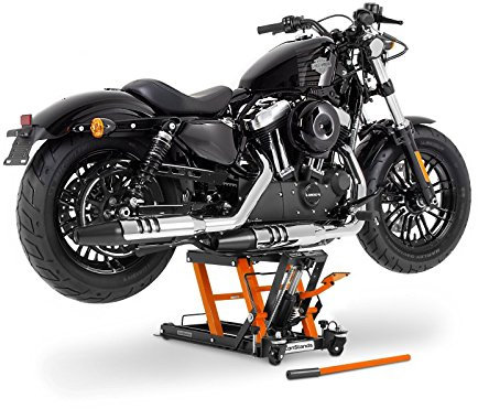 ConStands - Motorrad-Hebebühne für Indian Scout/Bobber/Sixty, Springfield Hydraulisch Sicherung Orange