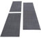 HomebyHome Bettumrandung Schlafzimmer 3 teilig Teppich Hellgrau - Waschbarer Bettumrandung Teppich Läufer Set Extra Flauschig Bettvorleger Schlafzimmer Bettset:2 St. 80x150 cm | 1 St. 80x250 cm