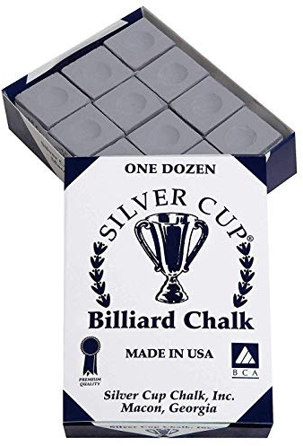 Bankers Gray Billiard Chalk Box of 12 USA