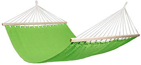 LINDER LEX Hängematte mit Holzrahmen 200 x 150 cm, Farbe:Lime-Grün