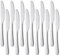 Grehge Knife, High Polish Finish, Stainless Steel Knife for Cheese Jelly Jam Dessert 8.2-Inch, Set of 12 - Silver