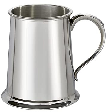Wentworth Pewter Tankard – Engraving Included – 1 Pint Beer Mug in Gift Box – Ideal for Wedding, Birthday, Retirement, Sports Trophy or Dad Gift