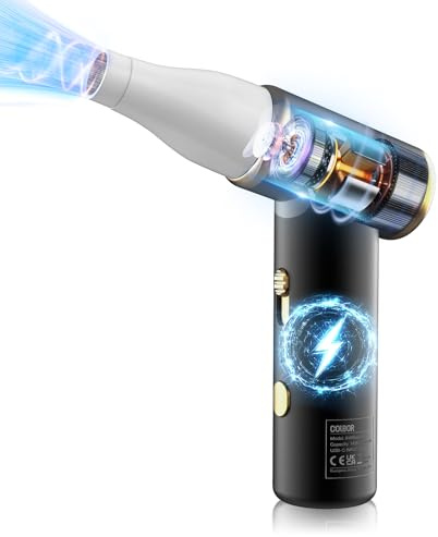 Compressed Air Duster COLBOR Electric Mini Blower for PC Cleaning Kit 100000RPM Cordless with LED Light & Nozzle Rechargeable Air Cleaner Keyboard Plumero de aire comprimido Turbo Jet Fan