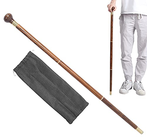 Topyond Bastón para Caminar para Hombres Y Mujeres, Bastones De Senderismo, Bastón Antideslizante De Madera De 3 Secciones, Bastón De Mano para Personas Mayores