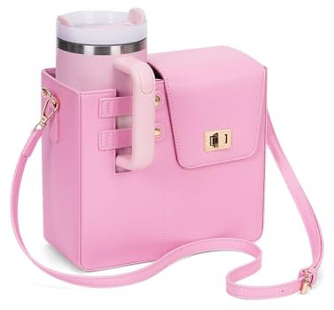 Orgonite bärbar axelväska för Stanley Sport axelväskor, vattenflaskor bärväska för Stanley Cup tillbehör, A01 rosa, avslappnad