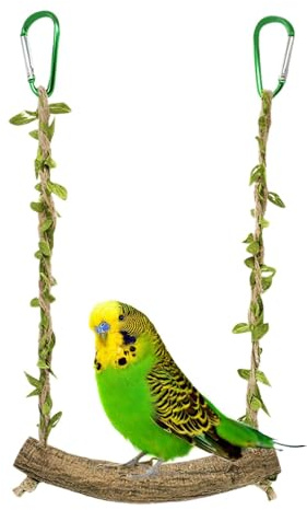 Balançoire pour Oiseaux pour Animaux de Compagnie - Balançoire pour perruches - Jouet balançoire pour Oiseau - Jouet pour Perroquet - Accessoire pour Cage à Oiseaux
