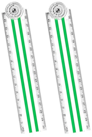 Nicear 2st Viklinjal 15cm+30cm Slumpmässig färgvinkelmätare Geometrisk flexibel linjal för skolan