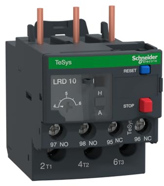 Schneider Electric TeSys LRD - Differential Thermal Overload Relay, 4…6A Adjustment Range, Class 10A, Motor Protection, LRD10