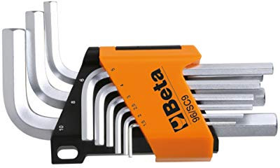 Beta 96/SC9 - Juego de 9 llaves macho hexagonales acodadas