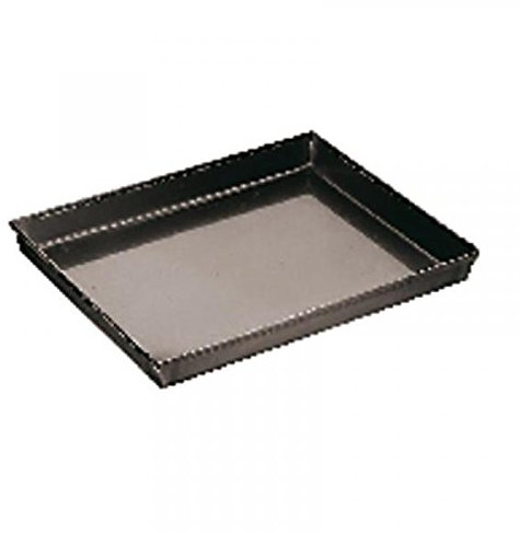 Teglie pizza rettangolari in ferro cm 30x23 in colore blu