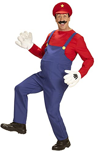 W WIDMANN MILANO Party Fashion - Kostüm Super Klempner, Overall, Handwerker, Faschingskostüme