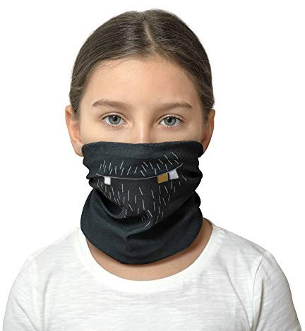 LÄSSIG Multifunkionaler Loop Schal Mund-Nasen-Schutz/Flexi-Loop Kids Beard anthracite