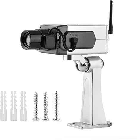 YUUGAA Telecamera fittizia, Finta Telecamera di sorveglianza Finta Telecamera fittizia con Movimento Automatico per Interni ed Esterni