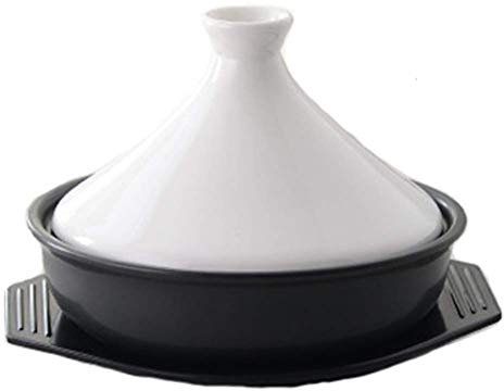 Auflaufformen mit Deckel Bleifreie Tajine-Kochtopf, 23 cm Tajine-Kochtopf, Keramik-Tajine-Topf (weiß)