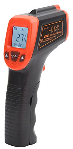 Infrared Thermometer, -50℃ to 600℃ Non Contact Digital Temperature Gun with LCD Display & Memory Function, IR Thermometer Gun for Cooking, Grill, Pizza Oven, Griddle & Engine, Etc (Red)