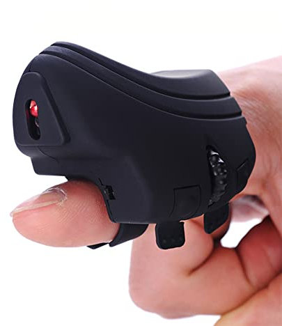 Wireless Finger Mouse, Rechargeable Pocket Ring Mouse, Bluetooth Finger Mini Mice, 2.4ghz Handheld Ergonomic Trackball Mouse, Portable Lazy Finger Rings Mouse for Small Desk & Home Office