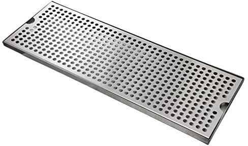 WYJRO Vassoio Antigoccia per Birra,Vassoio Antigoccia per Birra in Acciaio Inossidabile,Vassoio Raccogligocce in Acciaio Inox per Bar,Pub,Bancone E Spillatore,Staccabile,50CM