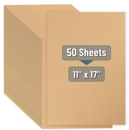 Mr. Pen- Kraft Paper Sheets, 50 Pack, 11” x 17, Kraft Paper, Brown Craft Paper, Craft Paper Sheets, Kraft Stationary Paper, Brown Printer Paper 11”X17”, Kraft Paper Printer Sheets
