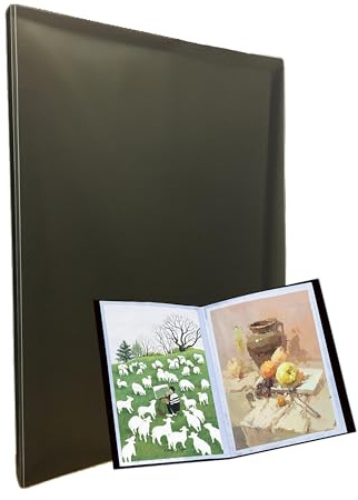 A2 Diamond Painting Storage Book - Diamond Art Kits Display Folder with 30 Clear Pockets for Pictures up to 60 x 42 cm