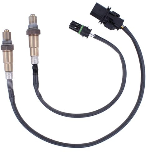 Lambdasonde Lambdasensor Regelsonde vor Kat und Diagnosesonde nach Katalysator Sensor O2 Sauerstoffsensor Sauerstoff Sonde Sensoren für 1er E81 E87 E88 116i 118i 3er E90 E91 E92 E93 316i 318i N43