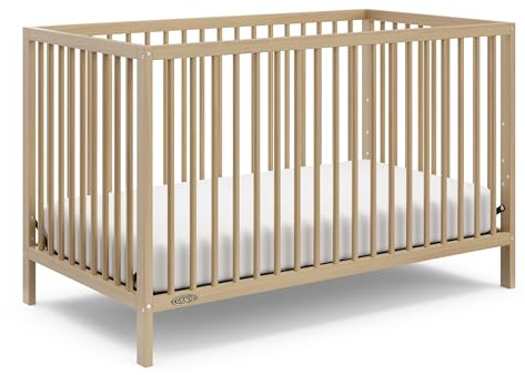 Graco Teddi 5-in-1 Convertible Crib – GREENGUARD Gold Certified, Baby Crib Converts to Daybed, Toddler & Twin Bed with Headboard and Footboard, Adjustable Mattress Height (Driftwood)