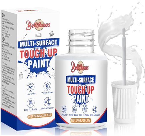 Bellifluous White Paint, White Paint For Walls, 1 Pack Tile Paint White Gloss Paint for Bathroom, Kitchen, Wood, Ceilings, Doors, Cabinets and Furniture, Wall Paint for Scratches, Scuffs and Stains