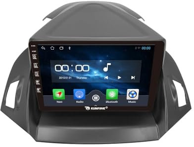 Car CarPlay Android Auto Navigazione Stereo GPS Radiocamera retromarcia Display 9 IPS Schermo tattile Headunit Tablet Pad Lettore multimediale Per Ford Kuga Escape C-Max 2013-2017, 4 Core 2G+64G