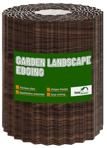 SnugNiture 3 Rolls Corrugated Metal Garden Edging,8 x 20' Landscape Edging Border,Sturdy Metal Lawn Edging for Landscaping, Garden,Flower Bed and Yard(Total 60 Ft)