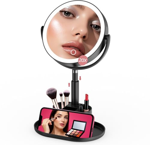 Shinowa 20X Ingranditore Trucco Specchio con Luce a LED